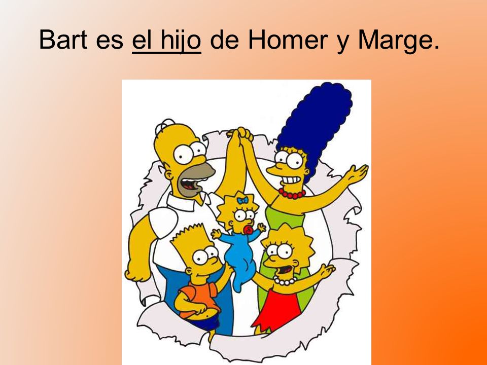 Bart es el hijo de Homer y Marge.