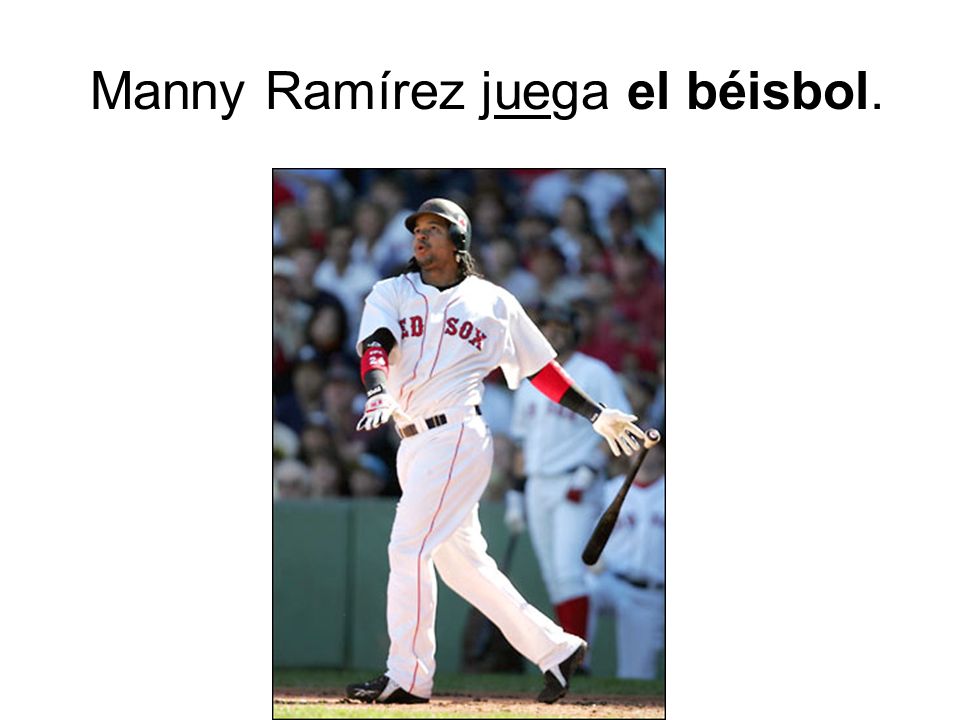 Manny Ramírez juega el béisbol.
