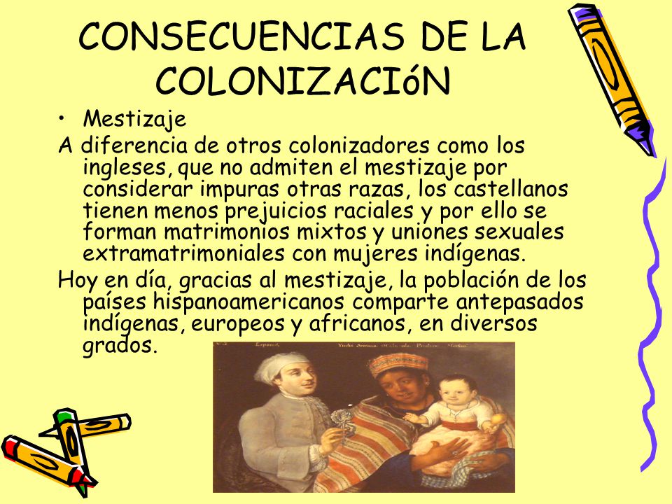 CONSECUENCIAS DE LA COLONIZACIóN