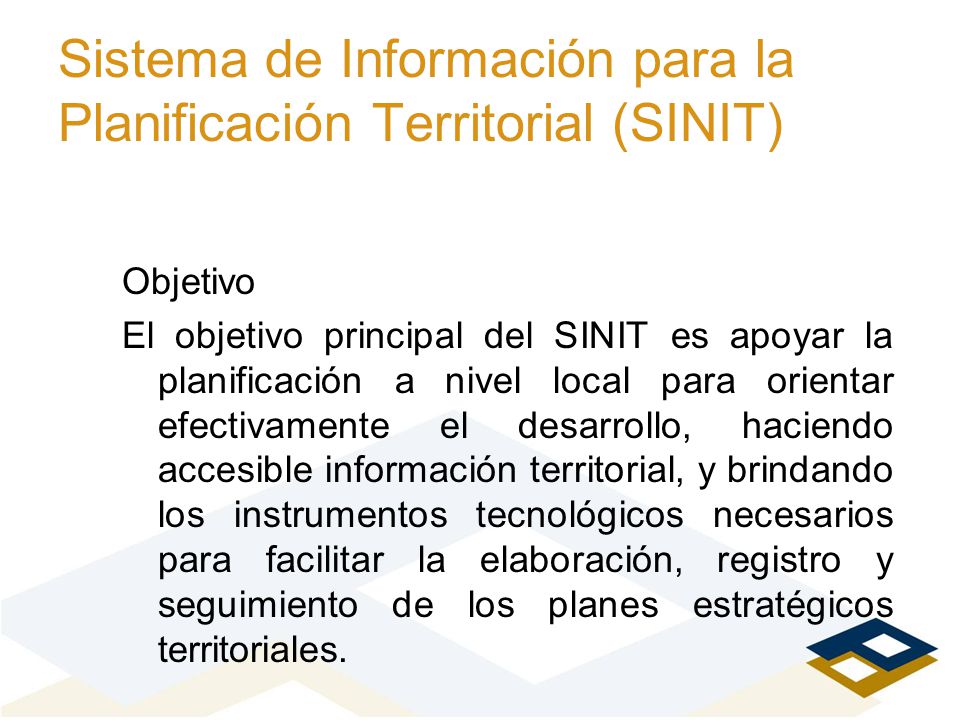 Sistema de Información para la Planificación Territorial (SINIT)