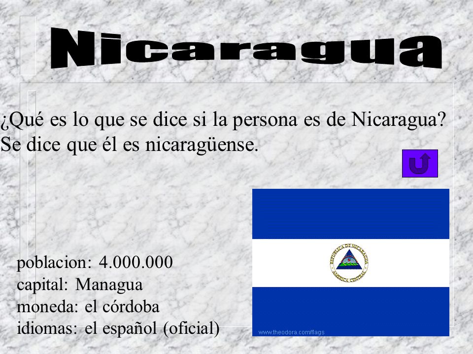 Nicaragua ¿Qué es lo que se dice si la persona es de Nicaragua