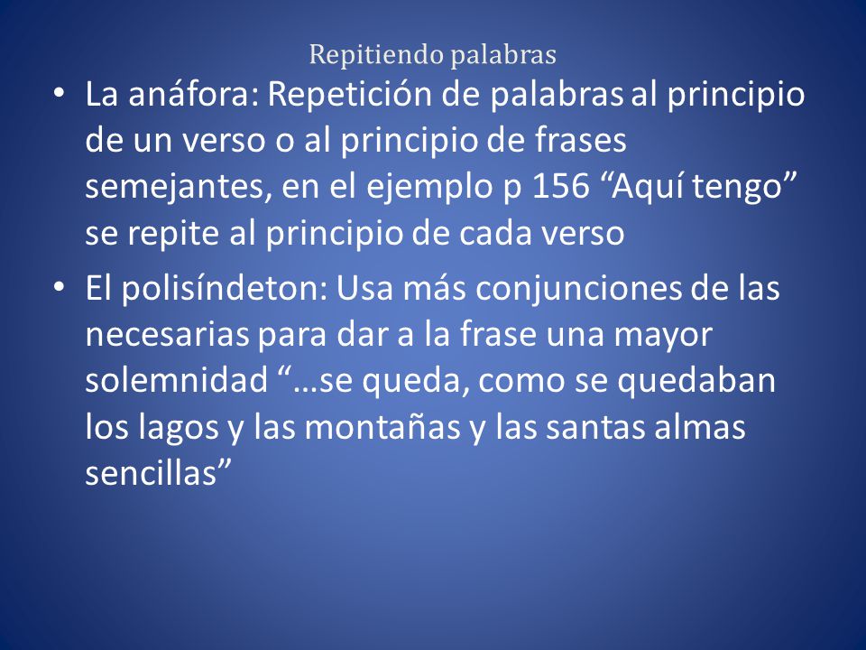 Repitiendo palabras