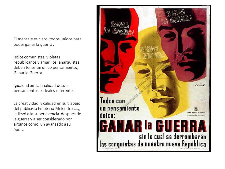 El mensaje es claro, todos unidos para poder ganar la guerra .