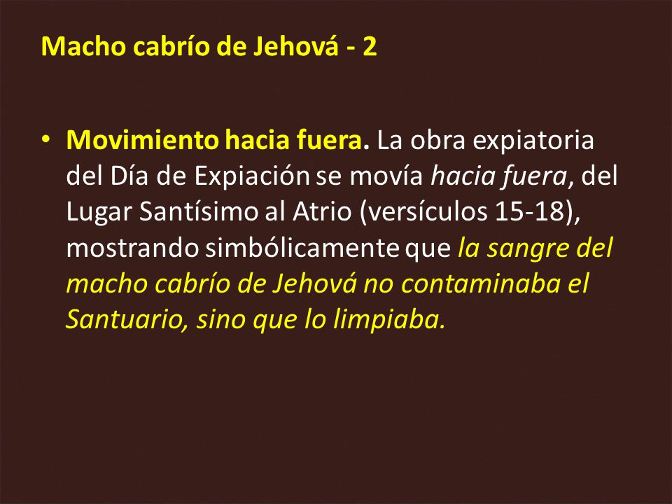 Macho cabrío de Jehová - 2