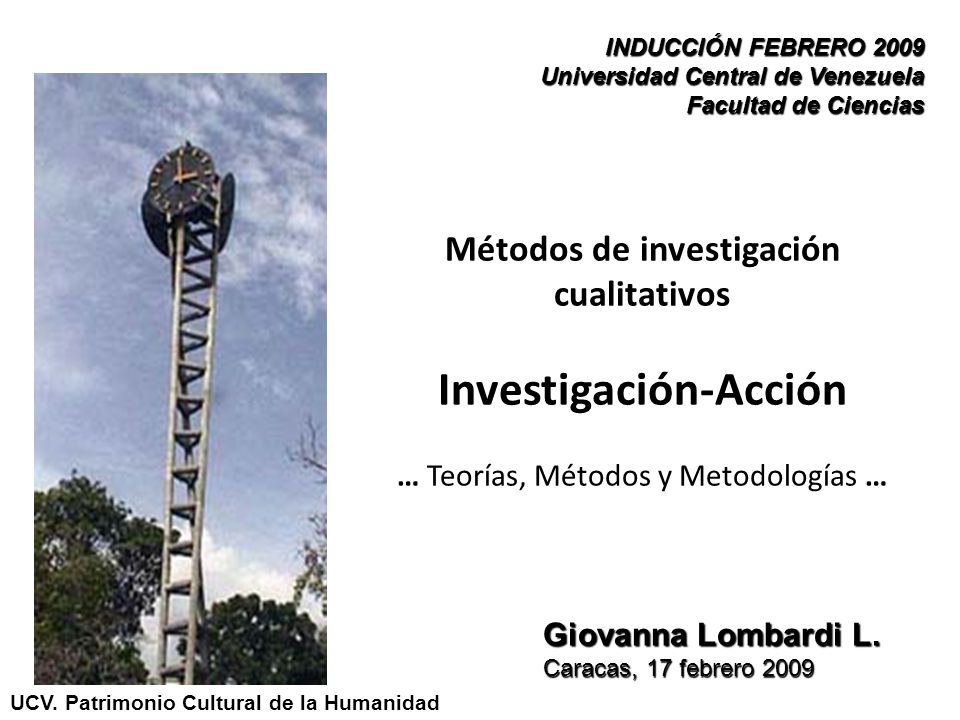 INDUCCIÓN FEBRERO 2009 Universidad Central de Venezuela. Facultad de Ciencias.