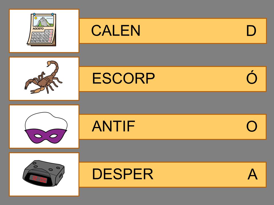 CALEN D ESCORP Ó ANTIF O DESPER A