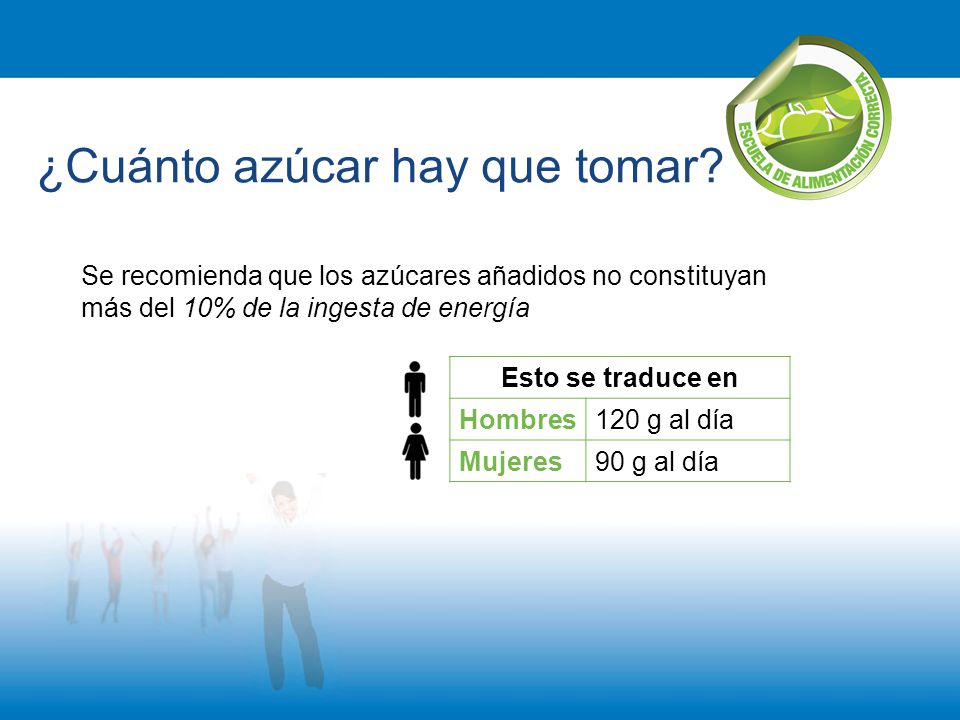 ¿Cuánto azúcar hay que tomar