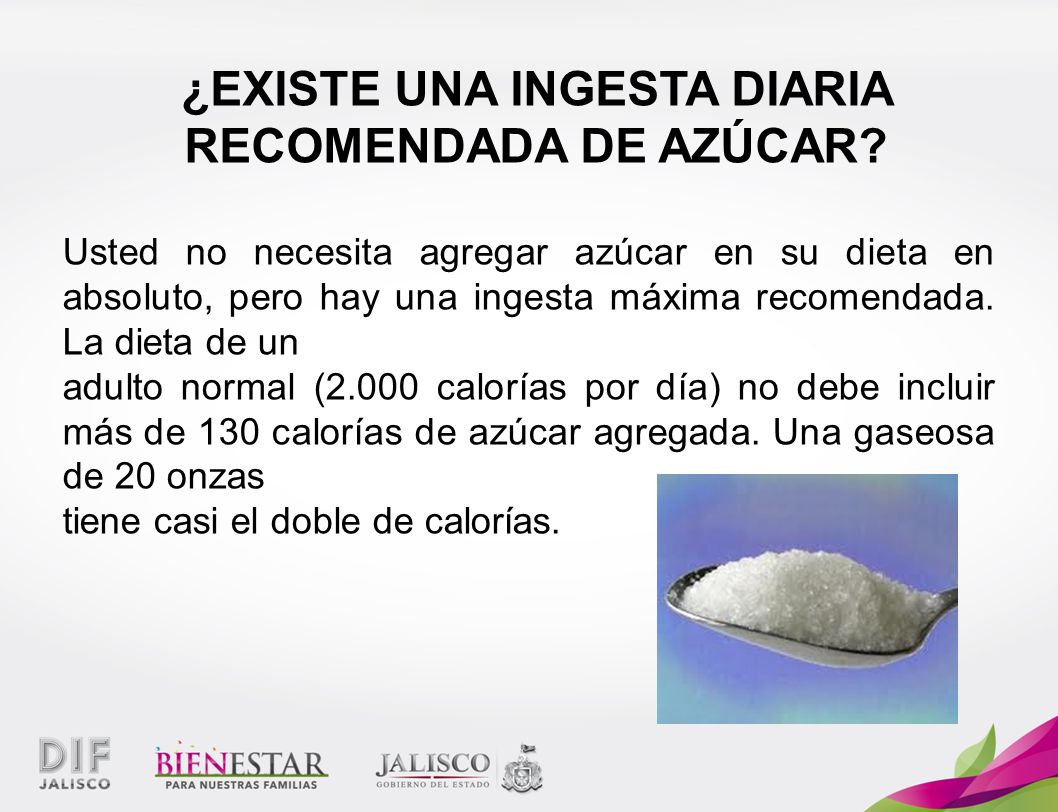 ¿EXISTE UNA INGESTA DIARIA RECOMENDADA DE AZÚCAR