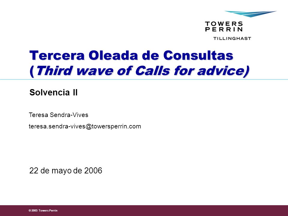 Tercera Oleada de Consultas (Third wave of Calls for advice)