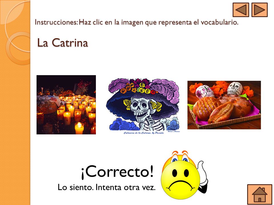 Instrucciones: Haz clic en la imagen que representa el vocabulario.