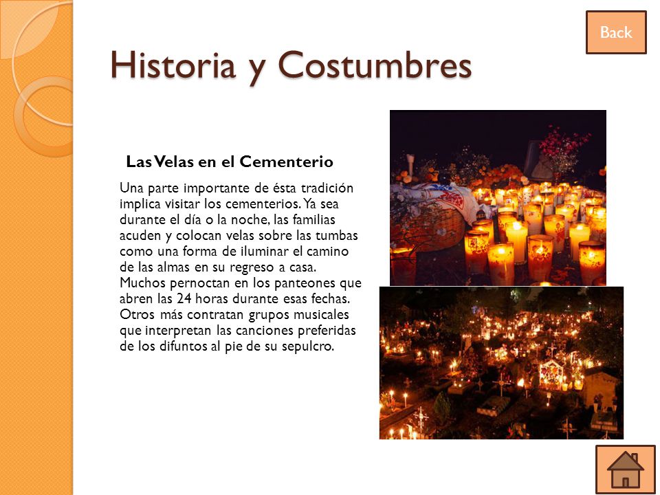 Historia y Costumbres Back Las Velas en el Cementerio