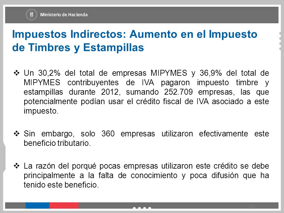 Impuestos Indirectos: Aumento en el Impuesto de Timbres y Estampillas