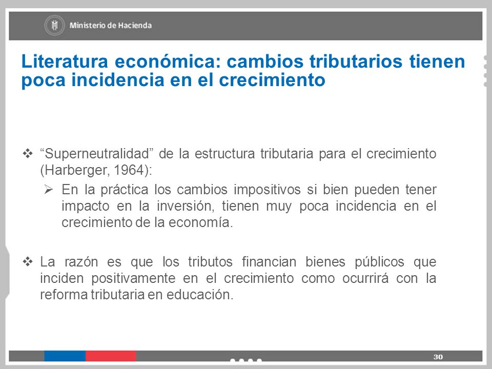 Literatura económica: cambios tributarios tienen poca incidencia en el crecimiento
