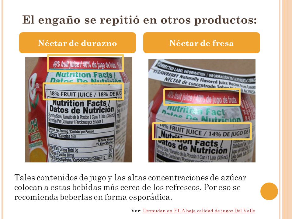 El engaño se repitió en otros productos:
