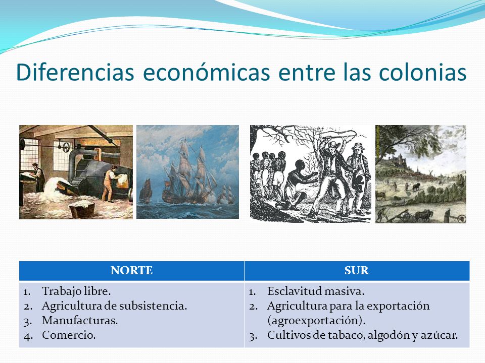Diferencias económicas entre las colonias