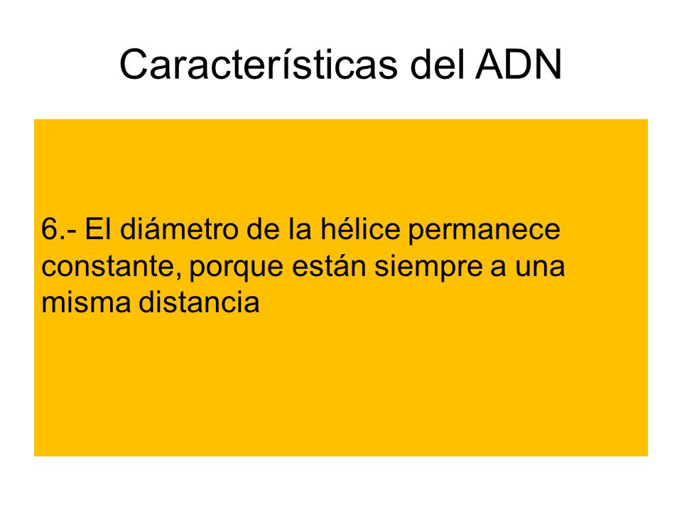 Características del ADN