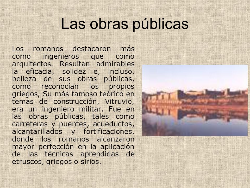 Las obras públicas