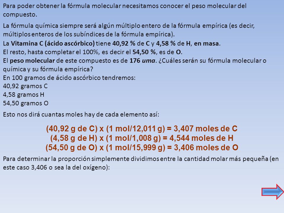 (54,50 g de O) x (1 mol/15,999 g) = 3,406 moles de O