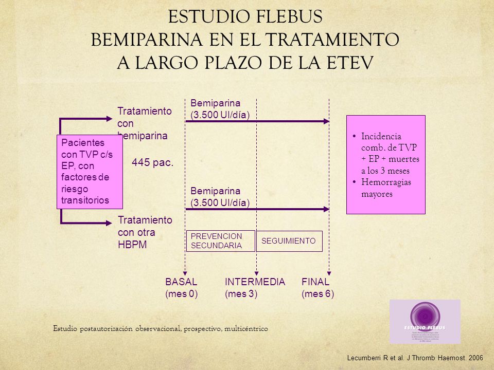 ESTUDIO FLEBUS BEMIPARINA EN EL TRATAMIENTO A LARGO PLAZO DE LA ETEV