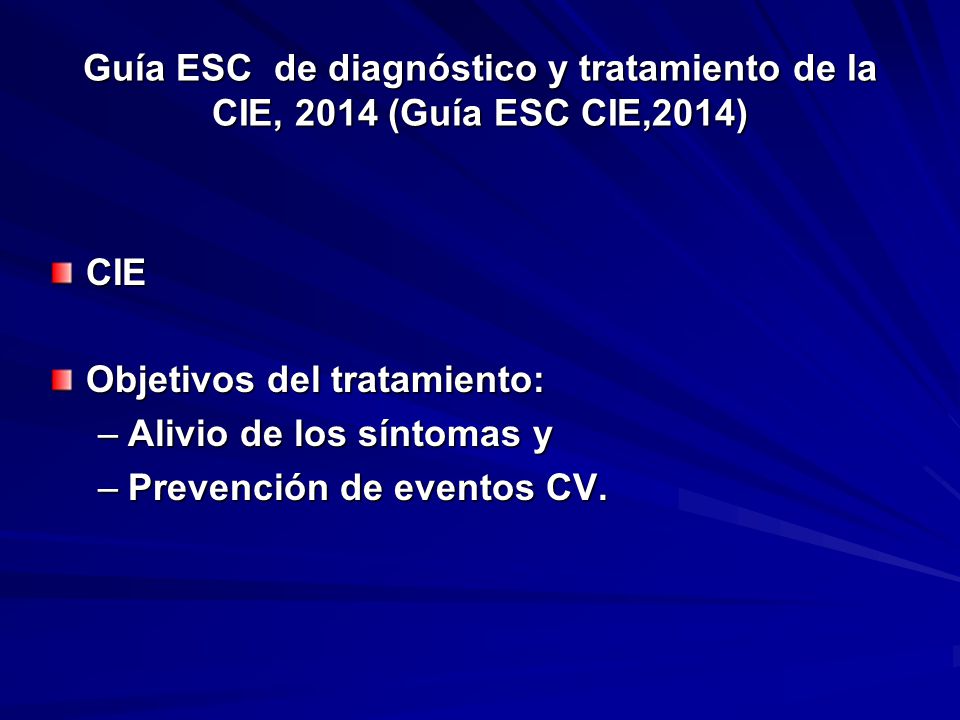 Guía ESC de diagnóstico y tratamiento de la CIE, 2014 (Guía ESC CIE,2014)