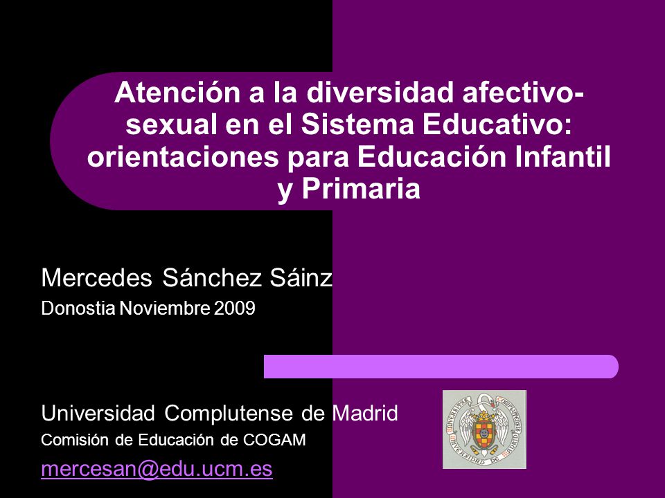 Atención a la diversidad afectivo-sexual en el Sistema Educativo: orientaciones para Educación Infantil y Primaria