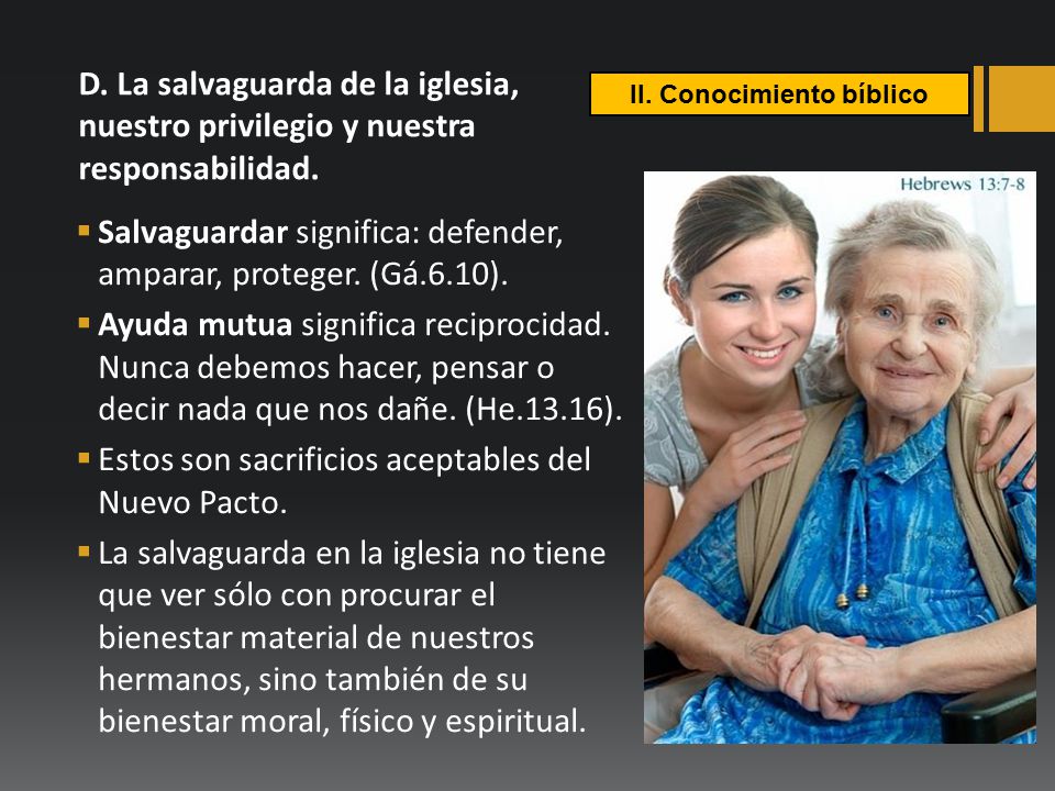 II. Conocimiento bíblico