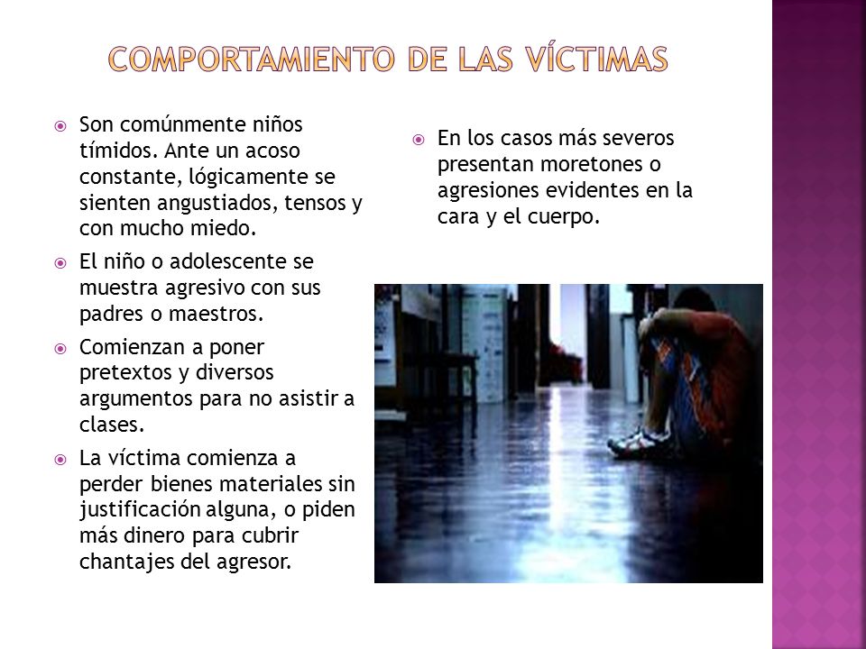 Comportamiento de las víctimas