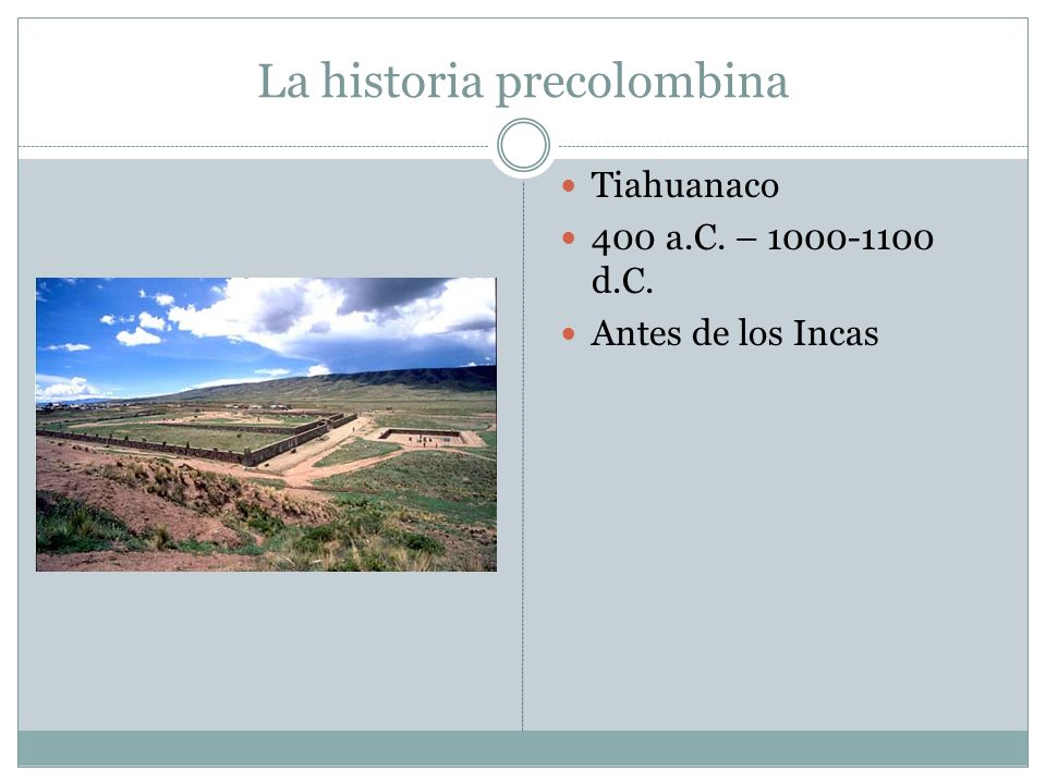La historia precolombina