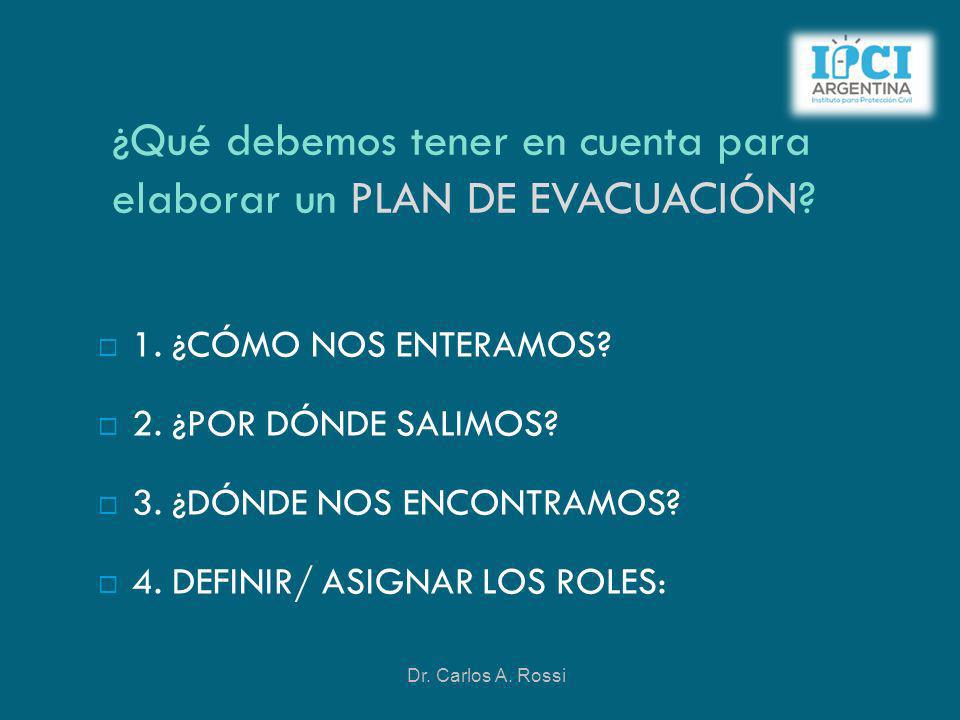 ¿Qué debemos tener en cuenta para elaborar un PLAN DE EVACUACIÓN