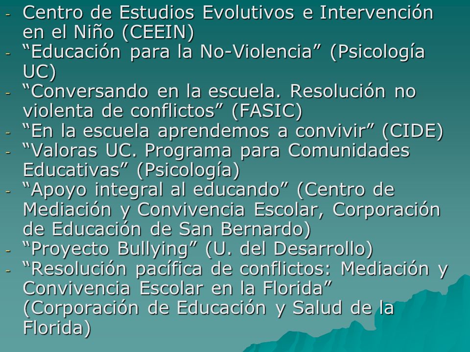 Centro de Estudios Evolutivos e Intervención en el Niño (CEEIN)