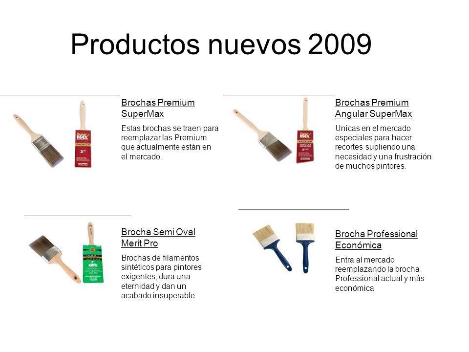 Productos nuevos 2009 Brochas Premium SuperMax