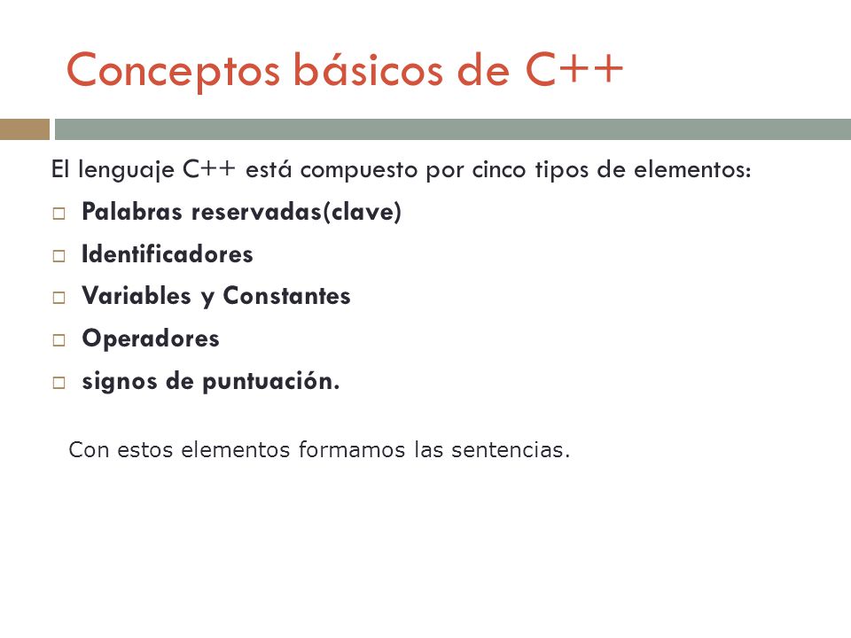 Conceptos básicos de C++