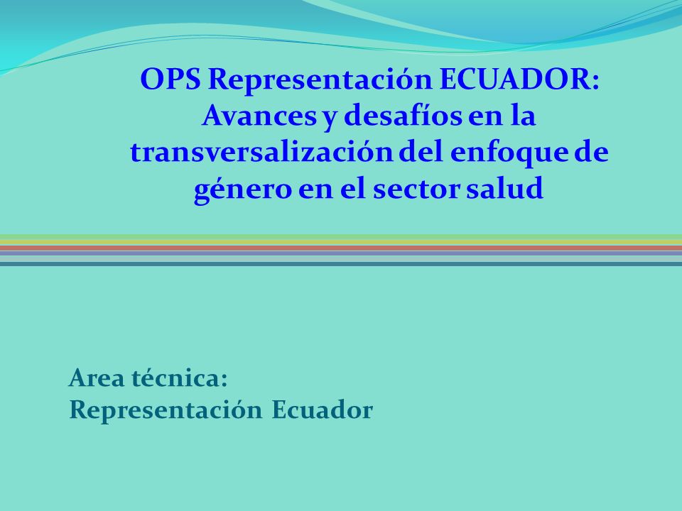 OPS Representación ECUADOR: