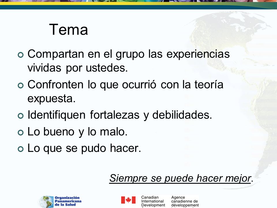 Tema Compartan en el grupo las experiencias vividas por ustedes.