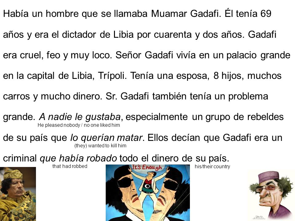 Había un hombre que se llamaba Muamar Gadafi