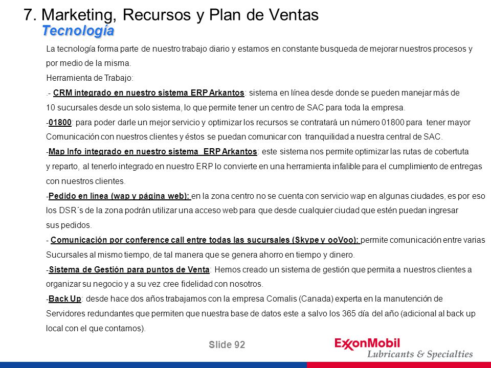 8. Plan Financiero Volumen Utilidad LOB/Sgmento Ventas $ UOM $