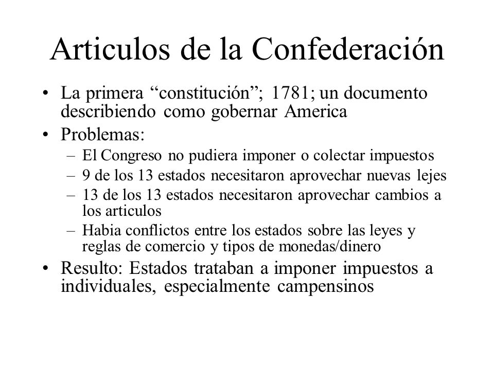 Articulos de la Confederación