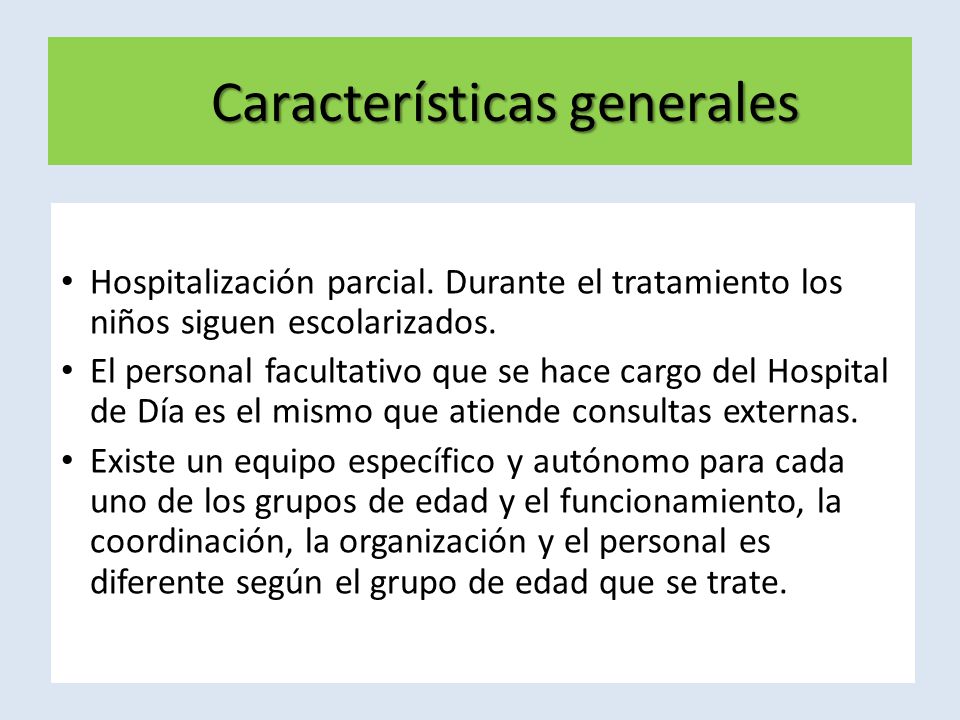 Características generales