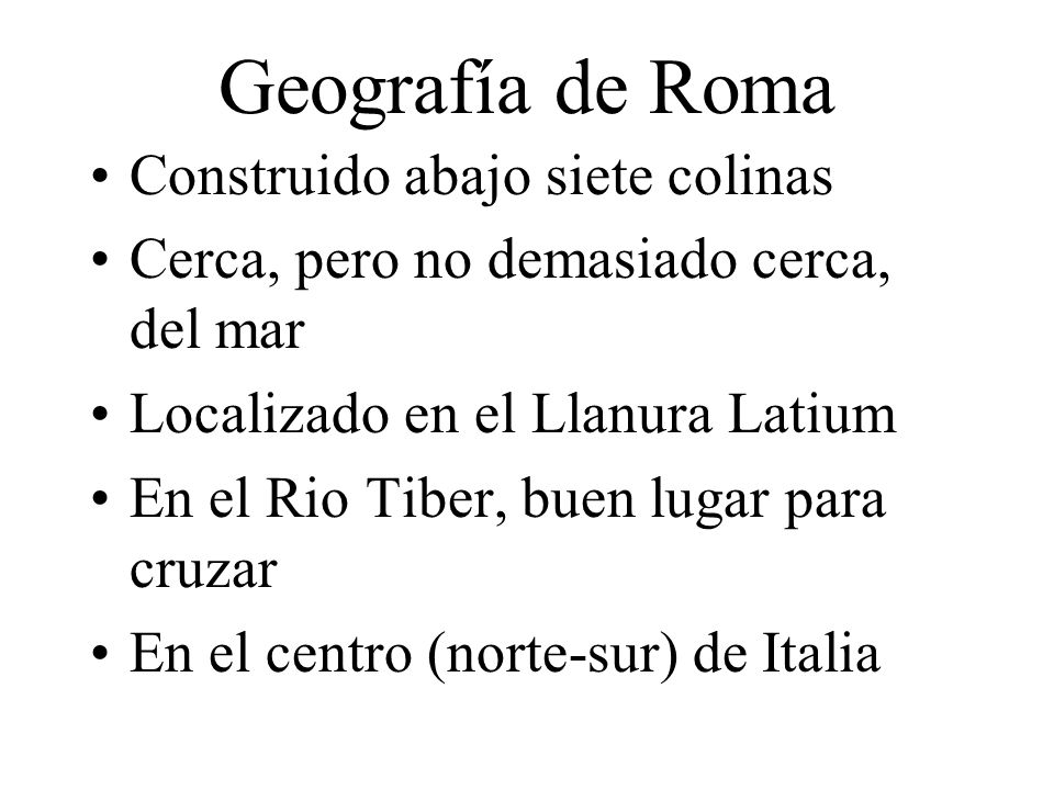 Geografía de Roma Construido abajo siete colinas