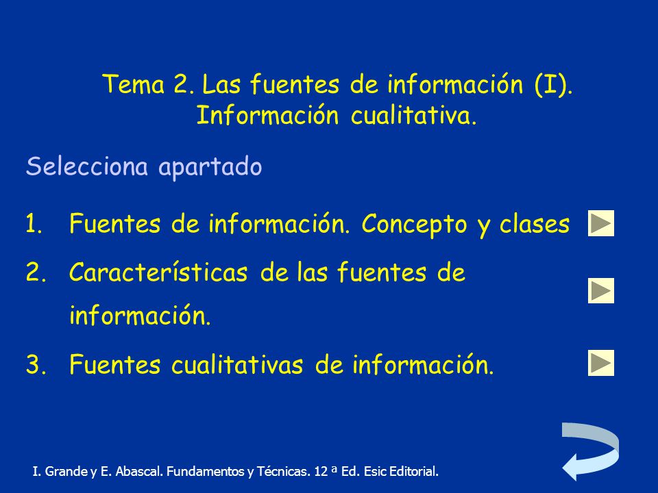Tema 2. Las fuentes de información (I). Información cualitativa.