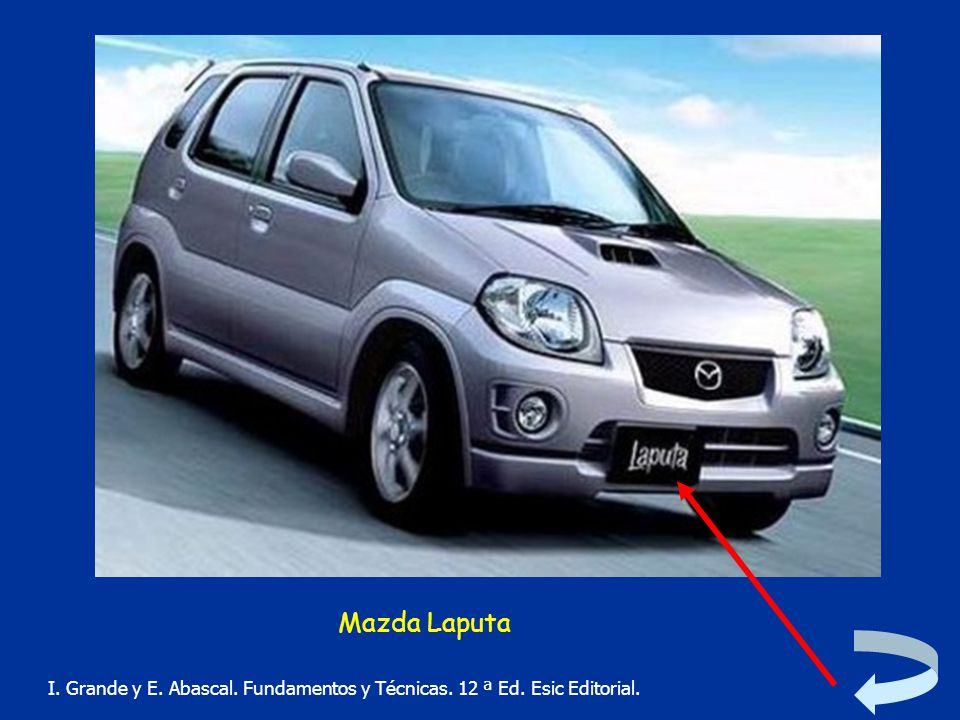 Mazda Laputa I. Grande y E. Abascal. Fundamentos y Técnicas. 12 ª Ed. Esic Editorial.