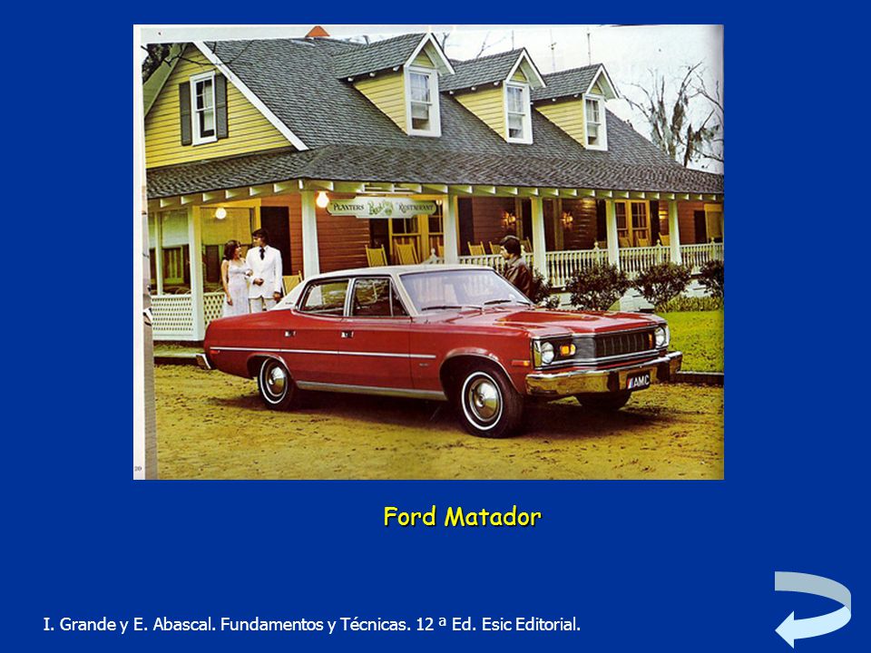 Ford Matador I. Grande y E. Abascal. Fundamentos y Técnicas. 12 ª Ed. Esic Editorial.