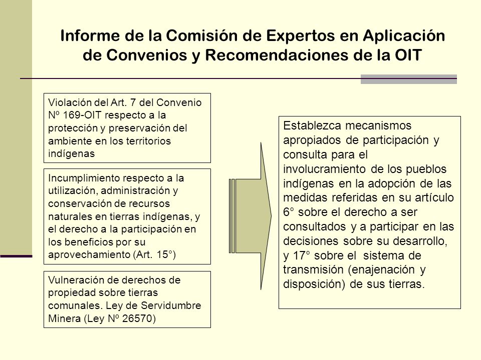 Informe de la Comisión de Expertos en Aplicación de Convenios y Recomendaciones de la OIT