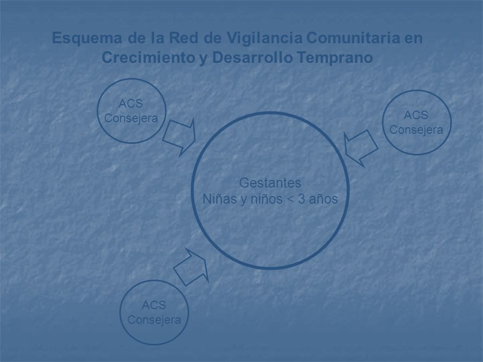 Esquema de la Red de Vigilancia Comunitaria en Crecimiento y Desarrollo Temprano