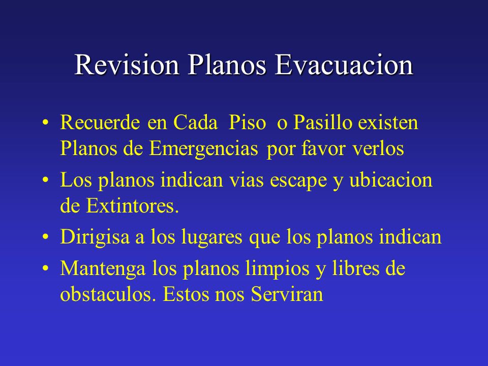 Revision Planos Evacuacion