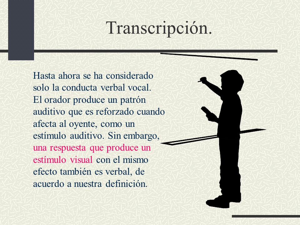 Transcripción.