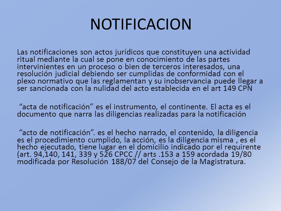 MARCO LEGAL. ACTAS NOTARIALES DE NOTIFICACION JUDICIAL 