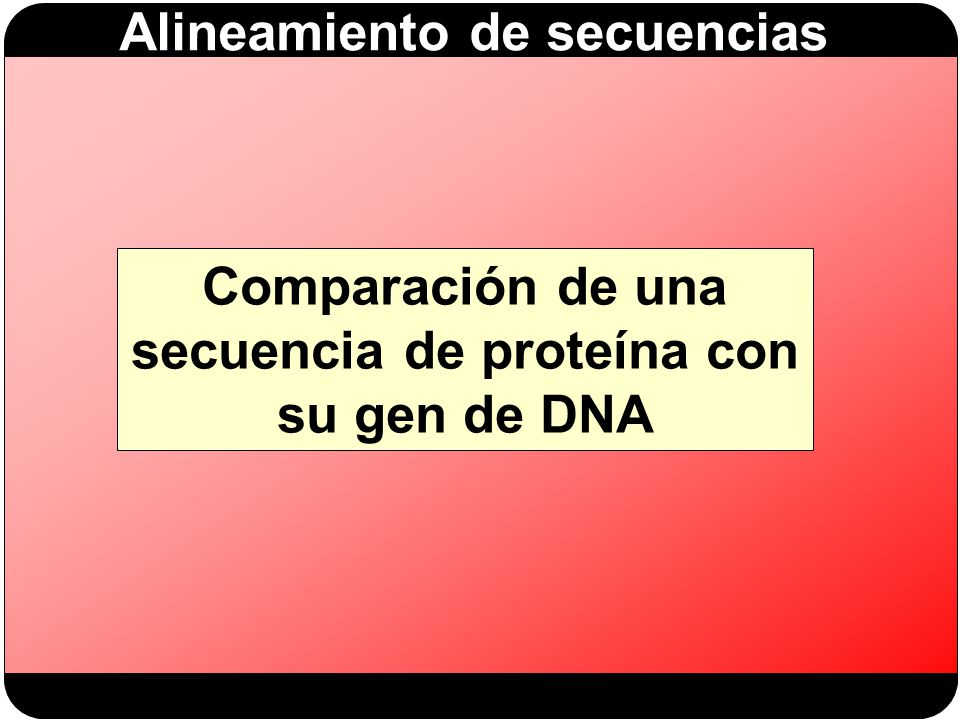 Comparación de una secuencia de proteína con su gen de DNA