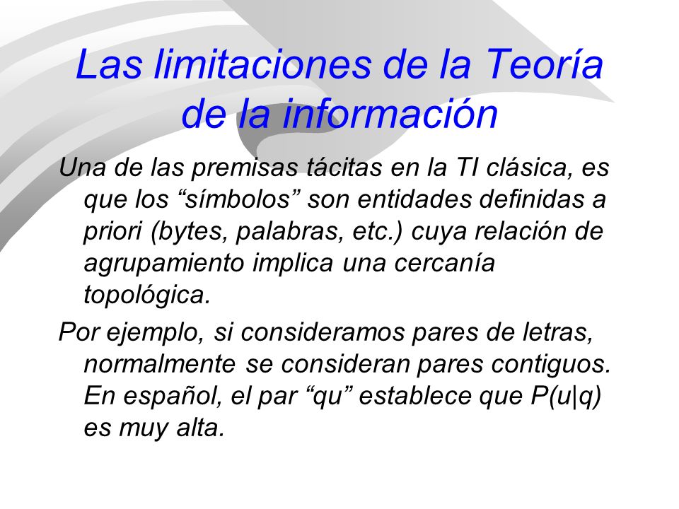 Las limitaciones de la Teoría de la información