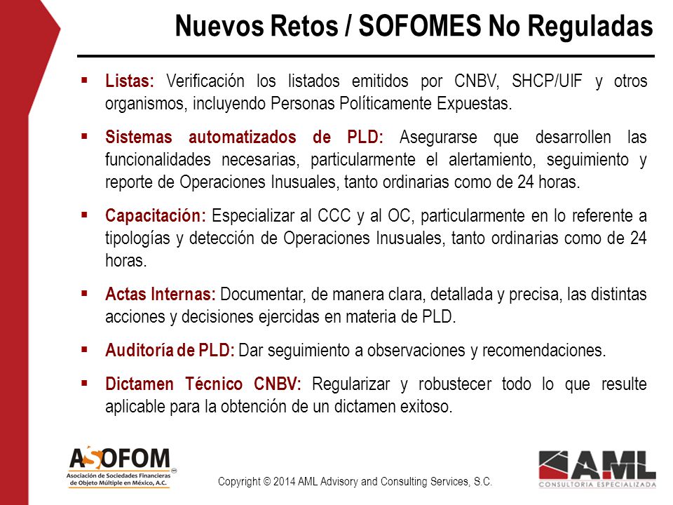 J&C Xtrafin, S.A. de C.V., SOFOM, E.N.R. Curso Anual de PLD